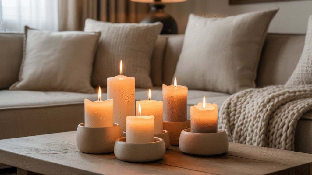 Neutral Color Scented Candles