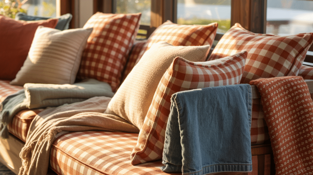 Plaid and Denim Textiles