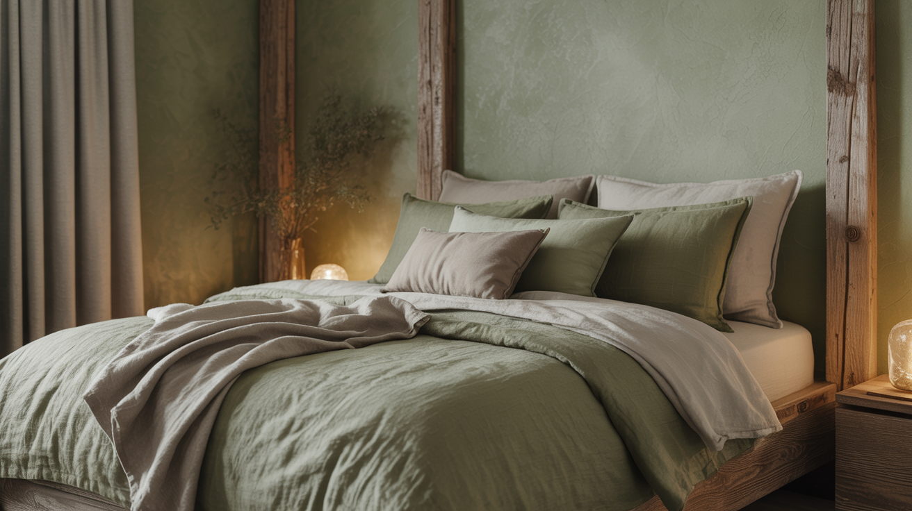 20 Calm and Cozy Green-Grey Wood Bedroom Designs for a Timeless Look