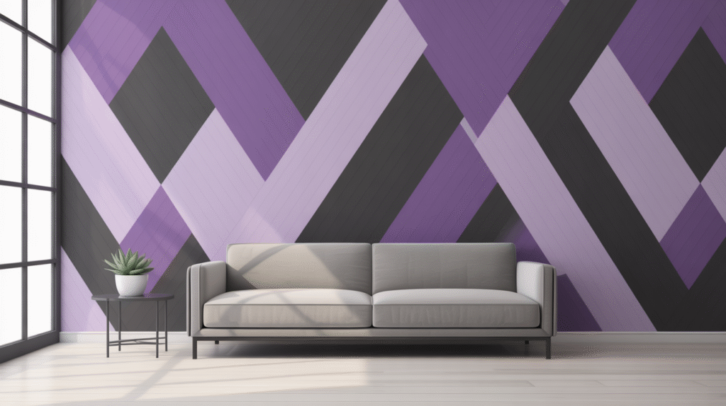 Purple Patterned Walls for Fun and Flair