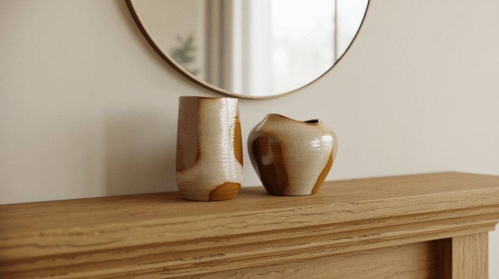 Stoneware Pottery Duo