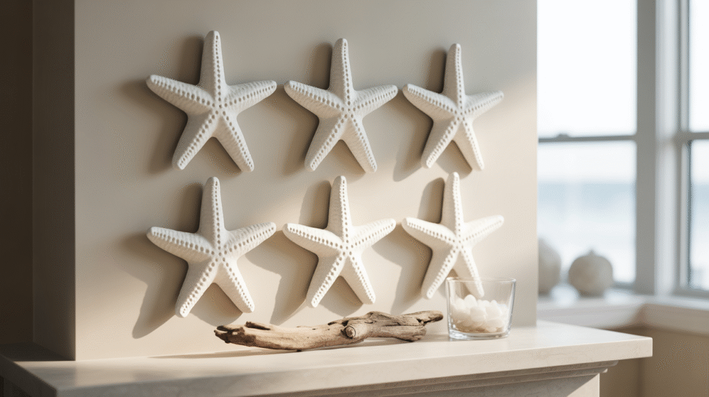 Ceramic Starfish Wall Hooks Add Symmetry and Visual Appeal