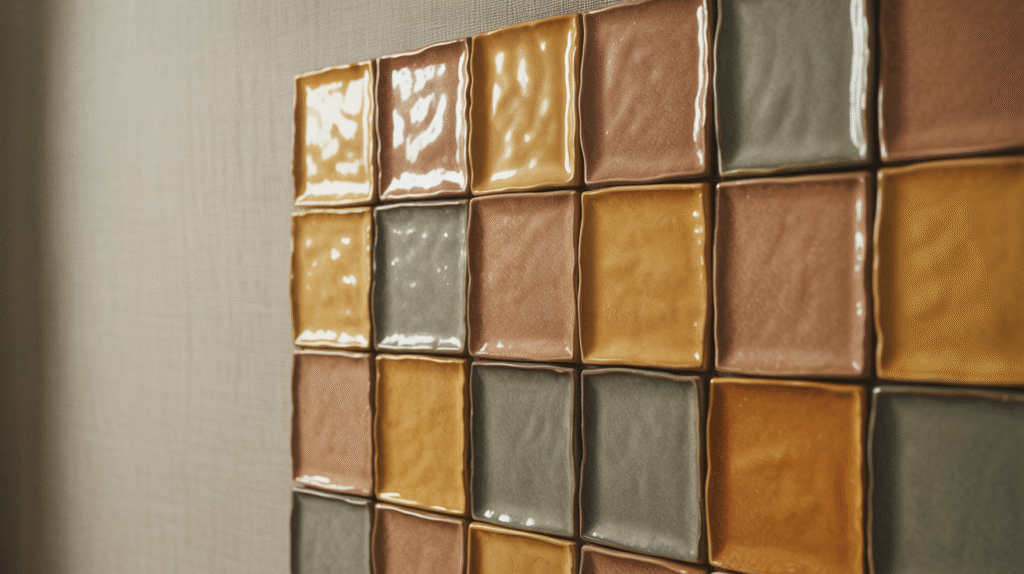 Irregularly Shaped Tiles with Uneven Edges