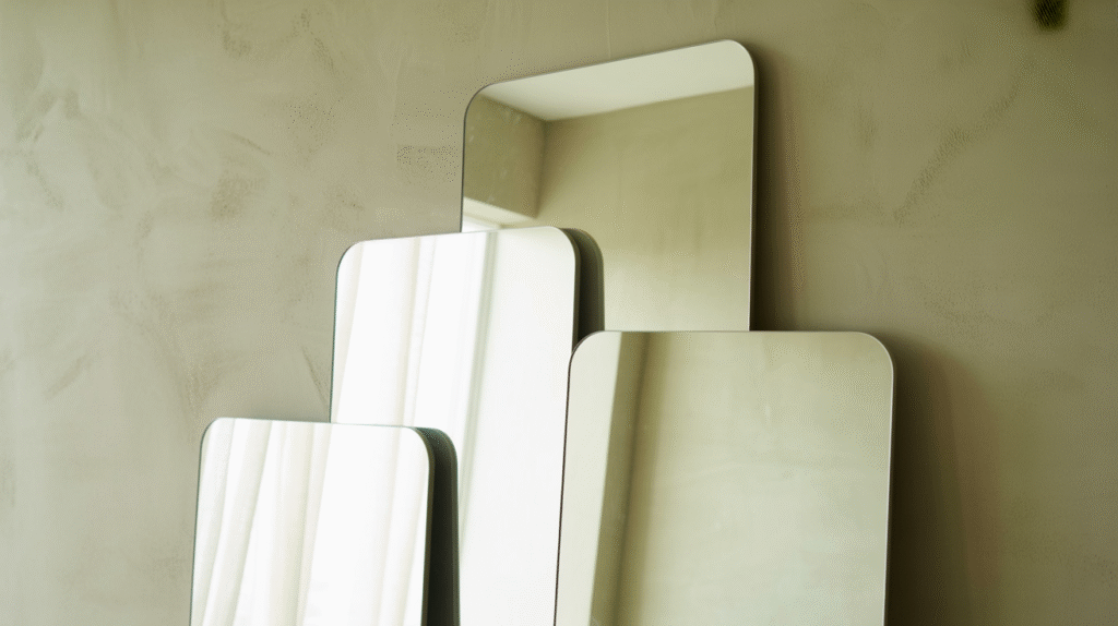 Minimalistic Mirrors to Highlight Materials
