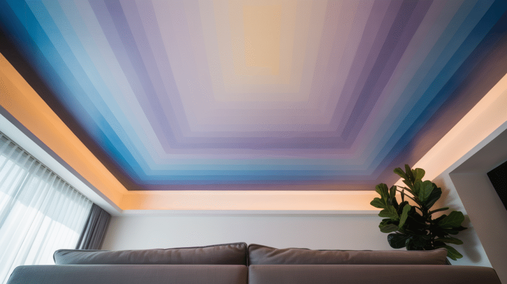 Geometric or Ombré Accent Ceilings