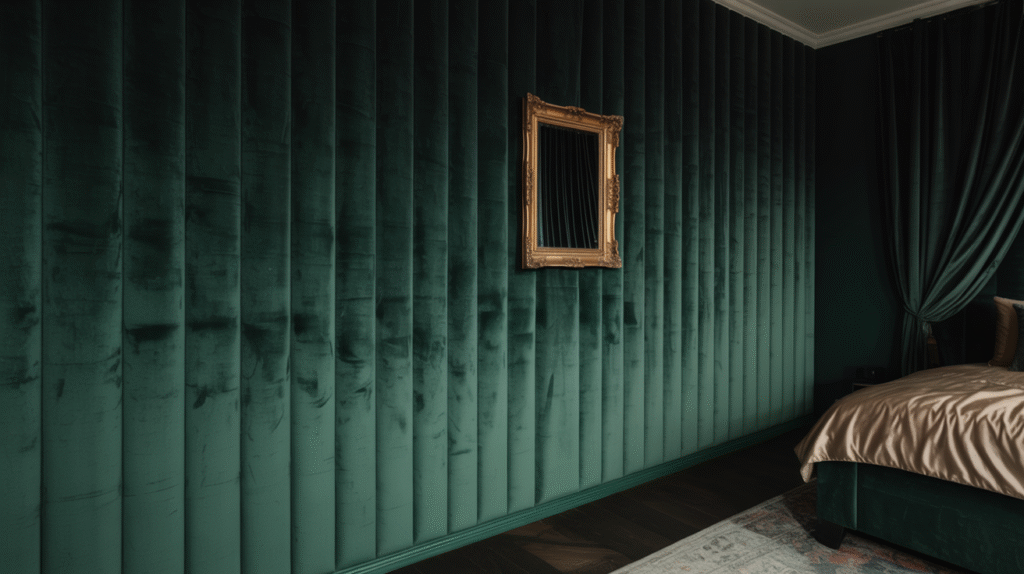 Highlight a Luxurious Emerald Velvet Statement Wall