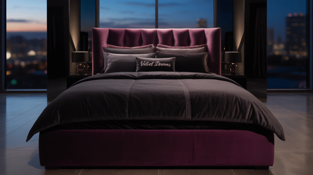 Dramatic Purple, Gray, and Black Style for Modern Bedrooms