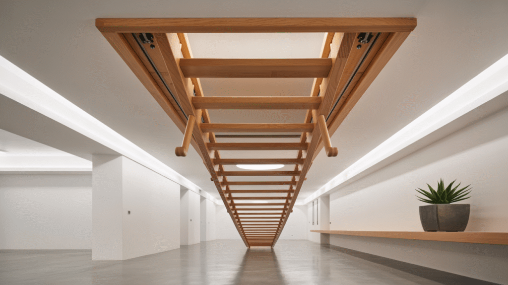 Pull-Down Loft Ladder for Compact and Occasional Attic Use