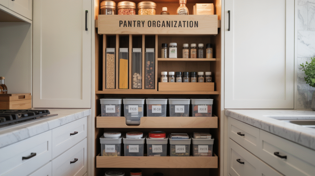 Pull-Out Pantries and Slim Vertical Dividers