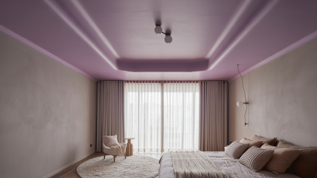 Purple Ceilings for Whimsical Bedrooms