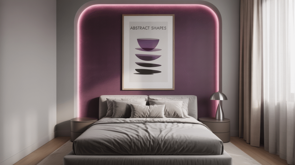 Purple Statement Accent Wall for Personality