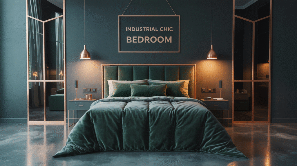 Blend Dark Green with Copper for an Industrial Chic Edge