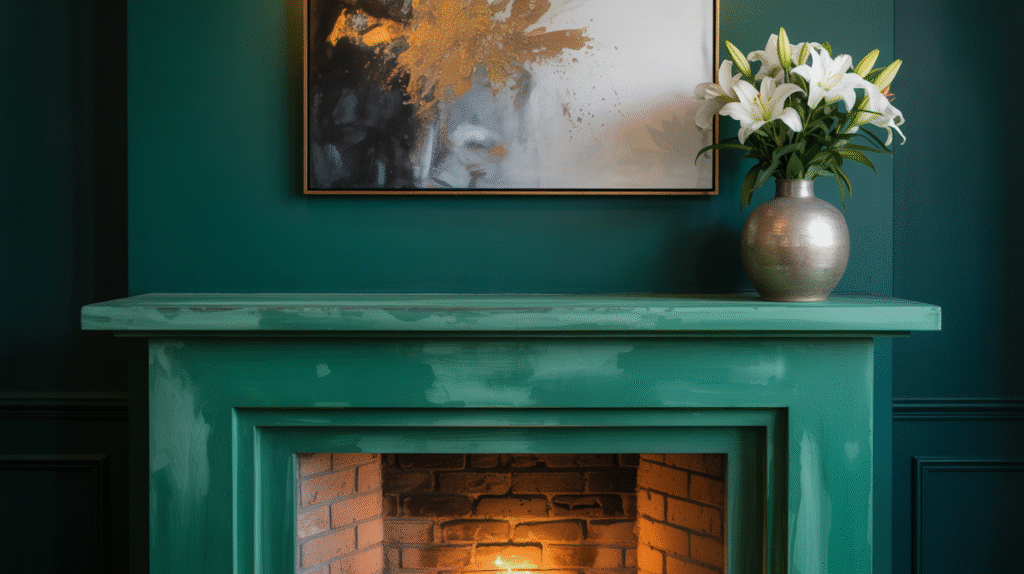 Color-Infused Fireplace Mantels