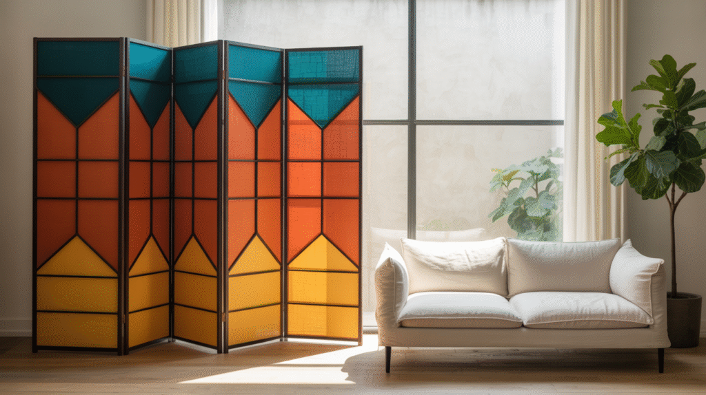 Playful Room Dividers with Pops of Color