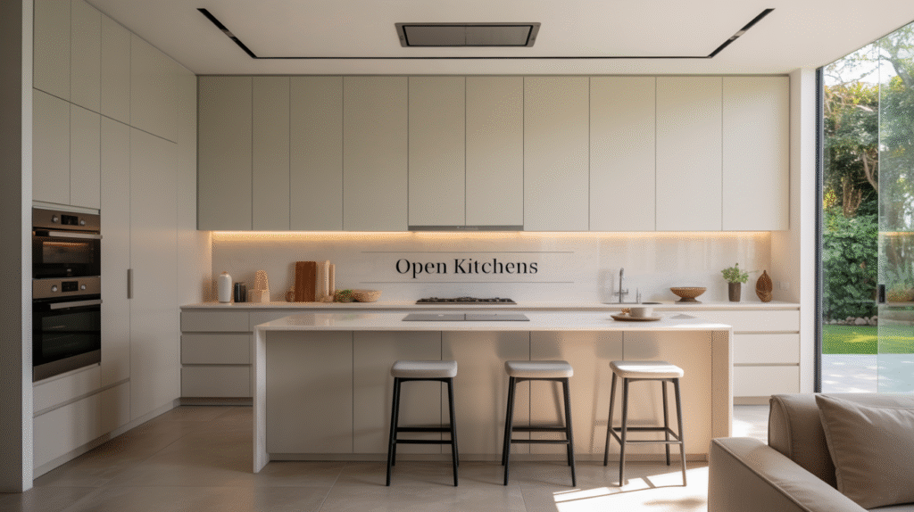 Seamless Modern Layouts for Open Kitchens