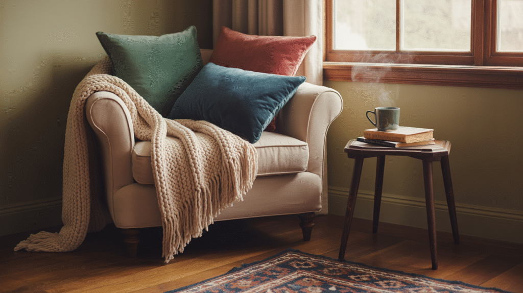 Include Cozy Throws and Pillows for Softness