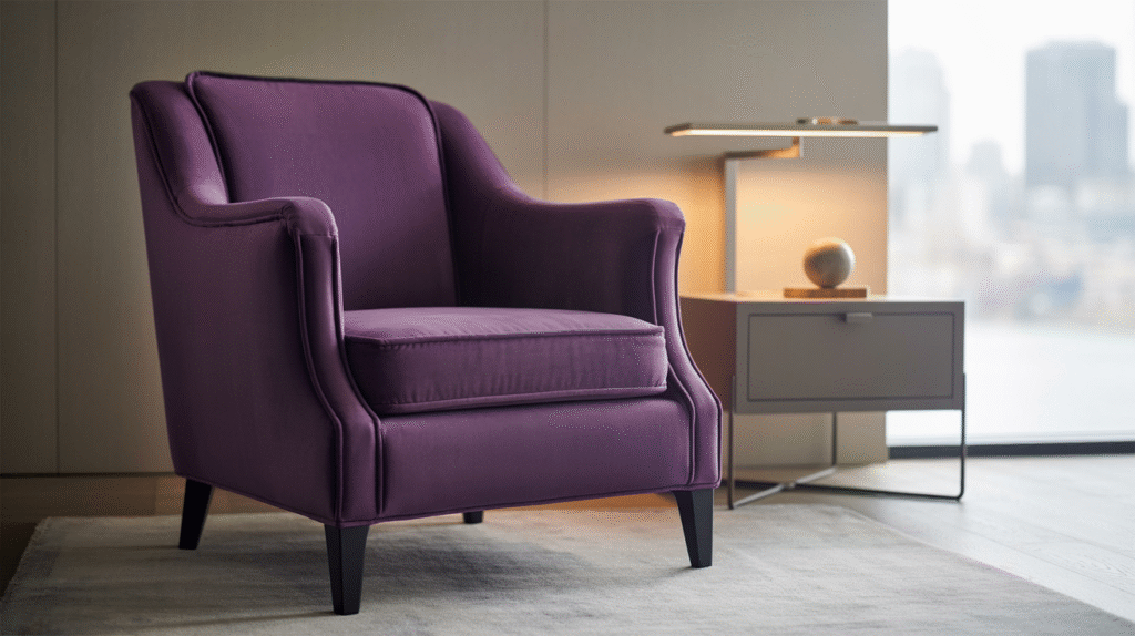 Start with Purple and Gray Furniture Pieces