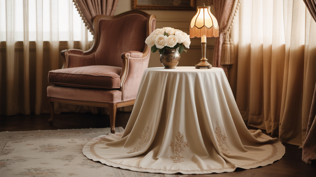 Add a Skirted Table for a Classic Twist
