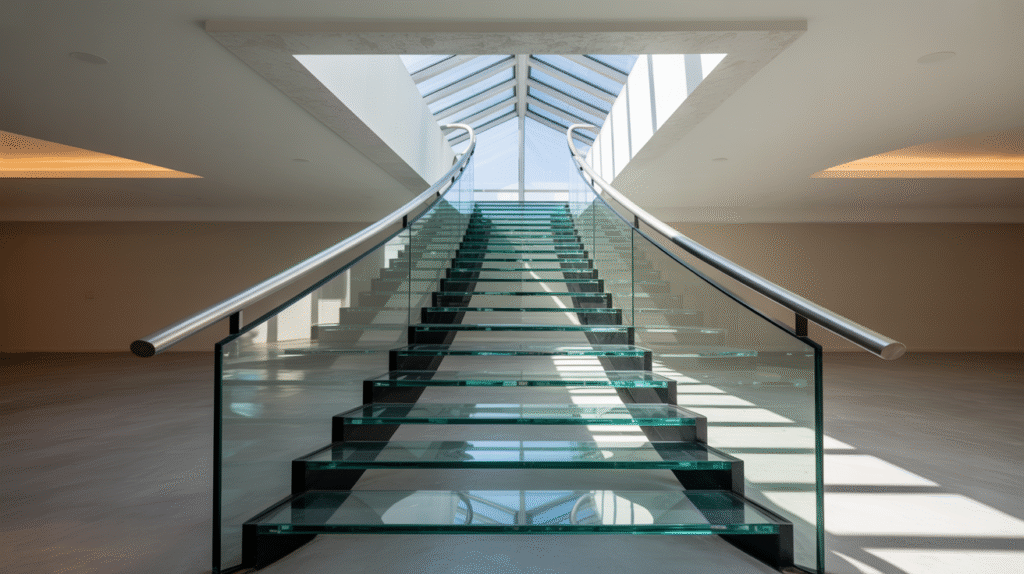 Glass or Acrylic Stair Ladder for a Sleek, Modern Look