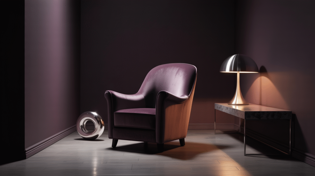 Moody Purple Retreat with Dark Plum and Gray