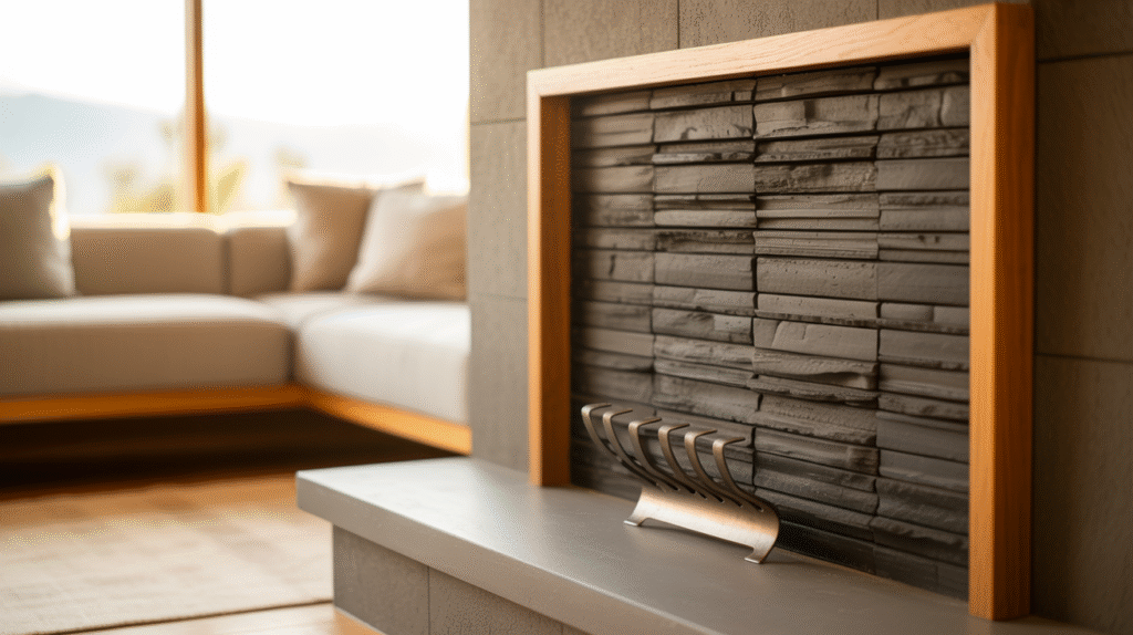 Smoked Stone with Golden Wood