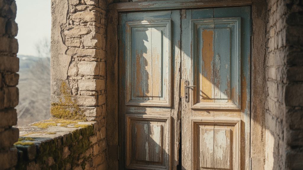 Worn Paint Intentionally Preserved