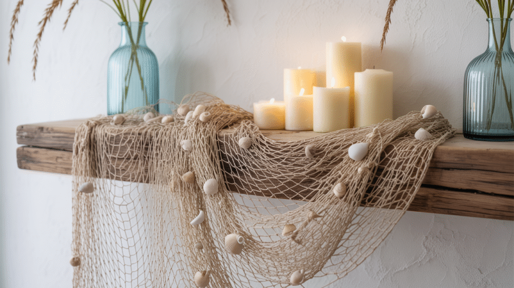 Decorative Fishing Net Evokes Seaside Charm and Texture