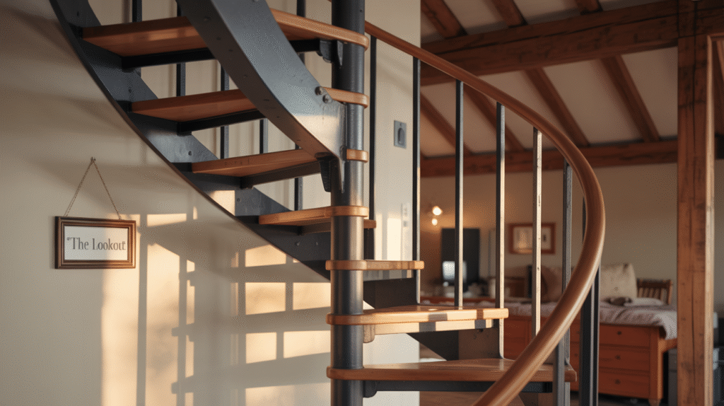 Spiral Staircase That Combines Style with Space-Saving Design