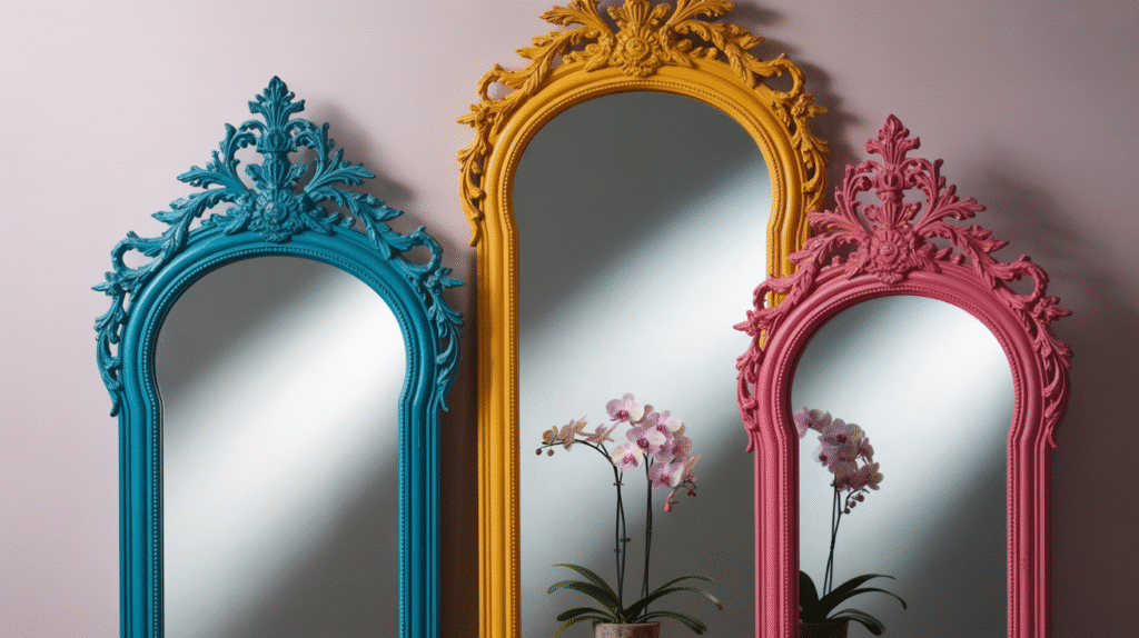 Artistic Mirrors with Vibrant Frames