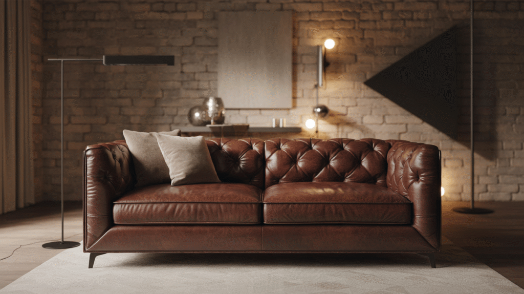 Leather and Brick Pairing