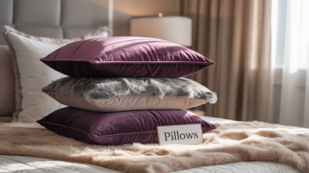 Mix and Match Throw Pillows and Linen for Layers