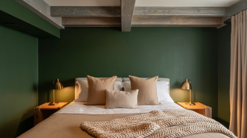 Hunter Green Meets Grey Timber