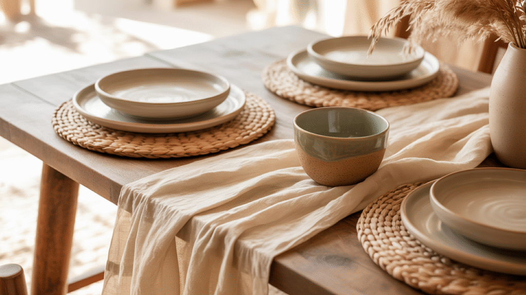 Natural Fiber Placemats and Table Runners