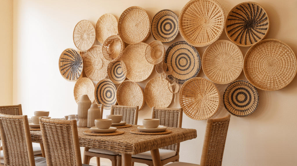 Woven Baskets as Wall Art