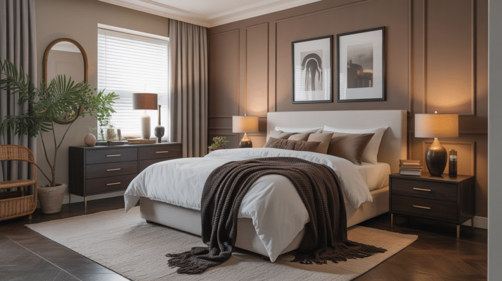 Chic Espresso Accents for Cozy Comfort