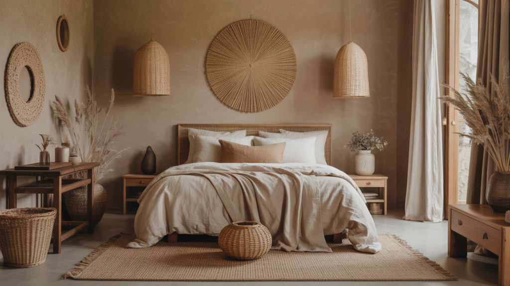 Earthy Elegance: Light Brown Hues That Warm the Space