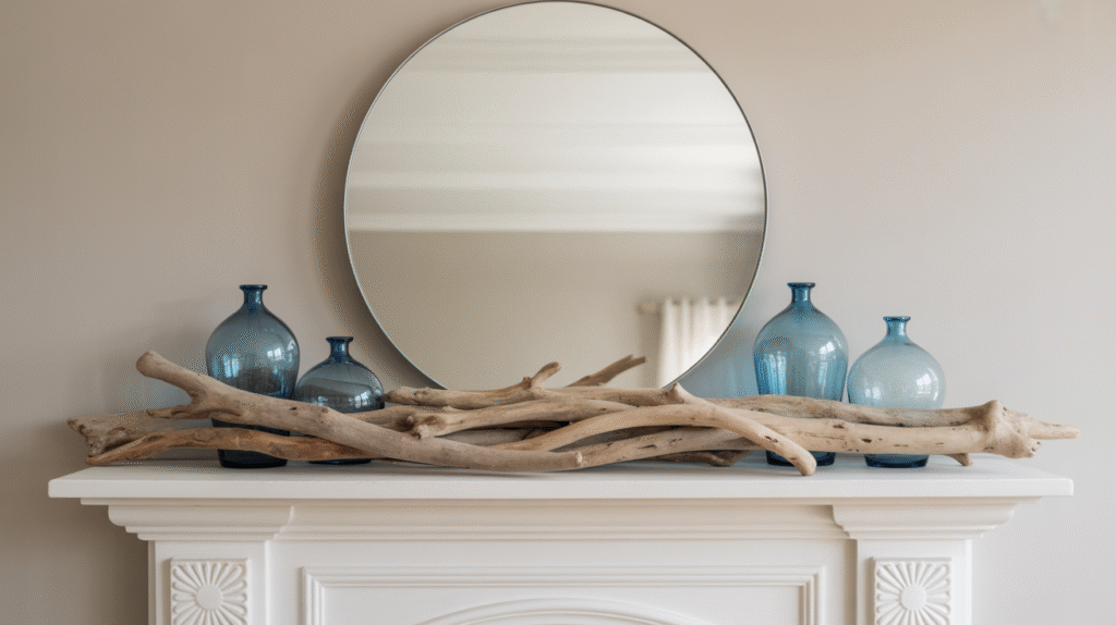 Driftwood Display Creates a Relaxed, Breezy Focal Point