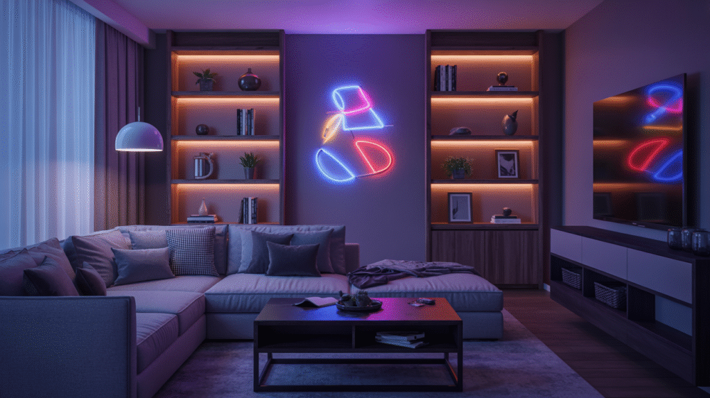 Neon and Backlit Accents for Modern Vibes