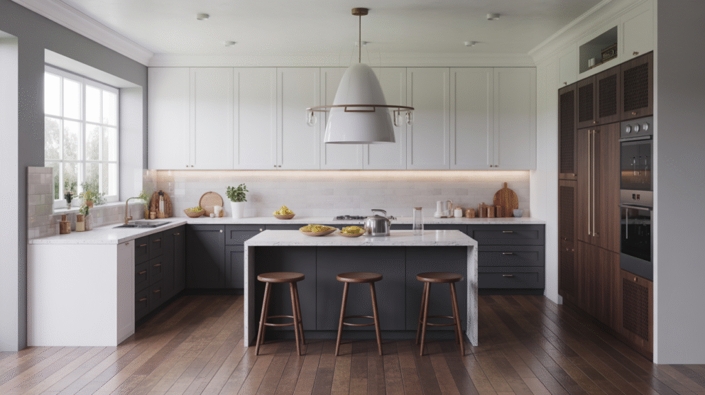 Two-Tone Cabinet Designs for Visual Depth