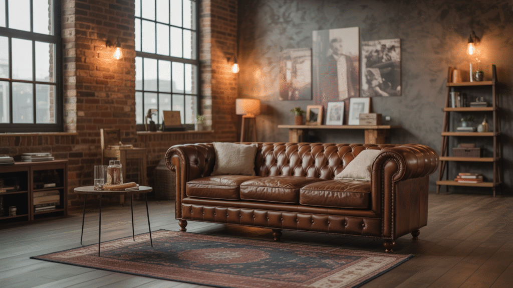 Leather Chesterfield Sofa