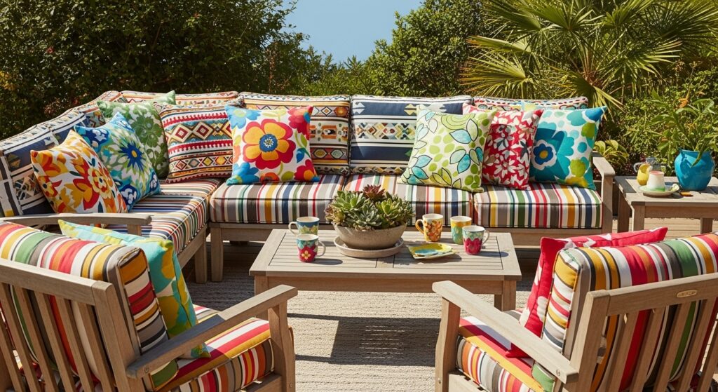 Bold Patterned Outdoor Cushions