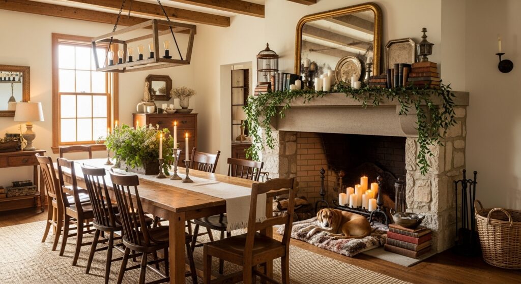 Rustic Fireplace